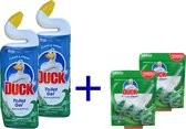 Duck (WC Eend) Toiletreiniger Eucalyptus 2x 750ml + 2x wc blokjes Eucalyptus