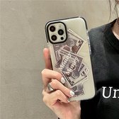 Geld geld iPhone hoesje/case - creatief ontwerp - iPhone 13 promax case - Shockproof Case - Transparant