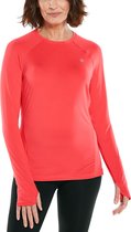 Coolibar - UV sportkleding voor dames - Longsleeve fitnesstop - Devi - Roze - maat XXL