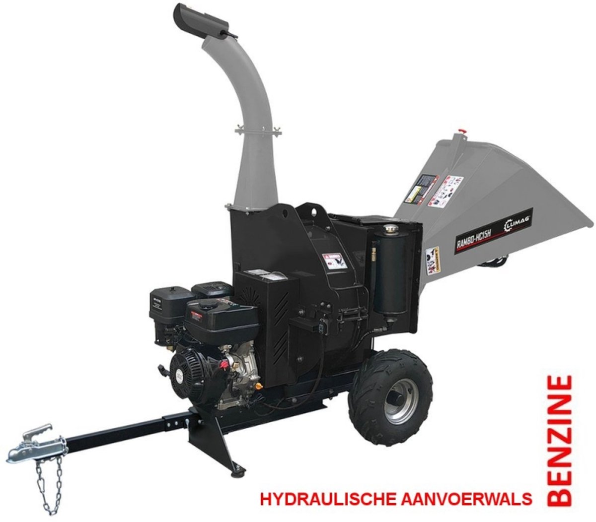 Lumag HC15H-NL, Electrische gestarte Hakselaar met Automatische, Hydraulische takken invoer