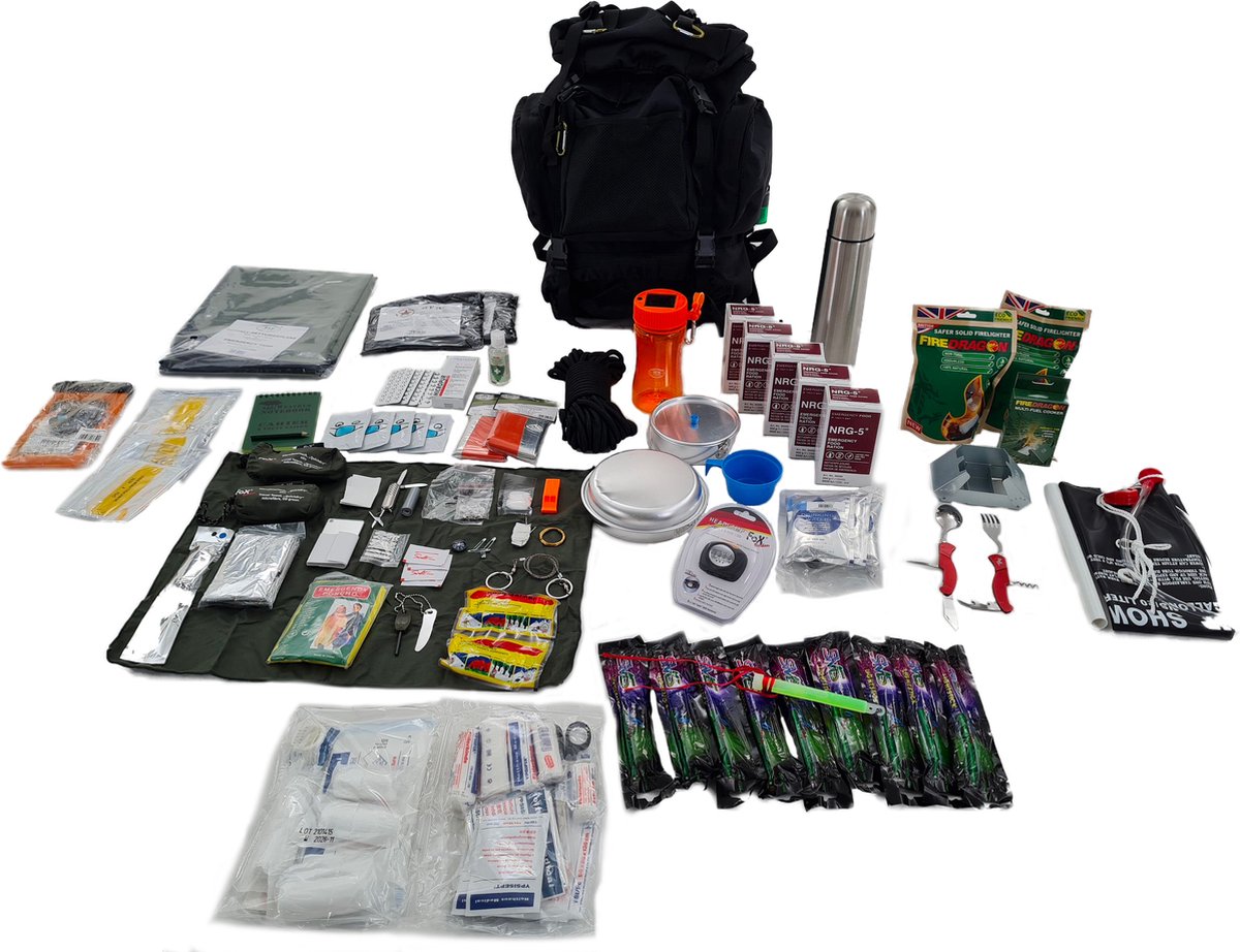 Bug out bag premium - Complete survival rugzak noodpakket voor natuurrampen  - Made... | bol