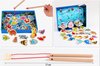 Afbeelding van het spelletje QZM Prachtige Oceaanwereld!! Visspel Magnetisch met 2 hengels en 26 vissen met cirfers - Hengelspel - Fishing Game - Houten Magnetisch Visspel - Fijne motoriek speelgoed - Montessori educatief speelgoed