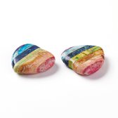 Sattva Rocks | PRIDE | Regenboog Chakra Jaspis edelsteen hart ±24x25x7mm in kado zakje