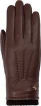 Schwartz & von Halen Leren Handschoenen voor Dames Scarlett - hertenleren (American deerskin) handschoenen met wollen voering Premium Handschoenen Designed in Amsterdam - Bruin maa