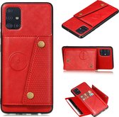 Samsung Galaxy A72 Card Case| Hoogwaardig PU Leren Hoesje | Kaarthouder | Telefoonhoesje | Rood