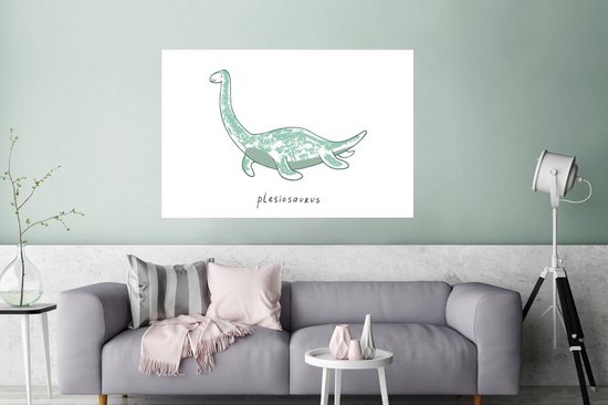 Poster Kinderkamer - Plesiosaurus - Dinosaurus - Jongen - Meisje - Kindje - 120x80 cm - Poster Kinderkamer