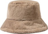 Bucket hat  - Bruin  - Verstelbaar - Teddy - Hoed