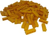 125 Bouwstenen 1x4 | Geel | compatibel met grote merken | SmallBricks