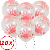 Halloween Helium Ballonnen Decoratie Versiering Feest Versiering Halloween Accessoires Bloed afdruk – 10 Stuks