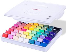 MIYA HIMI - Gouache - set van 56 kleuren x 30ml - in kunststof opbergbox