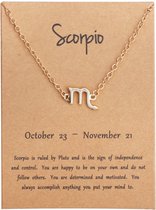 Bixorp Stars Sterrenbeeld Armband Schorpioen (Scorpio) Goudkleurig - Zodiac Sieraad - Inclusief Nederlandstalige Informatie over het Sterrenbeeld - Cadeau voor Meisjes, Jongens & V