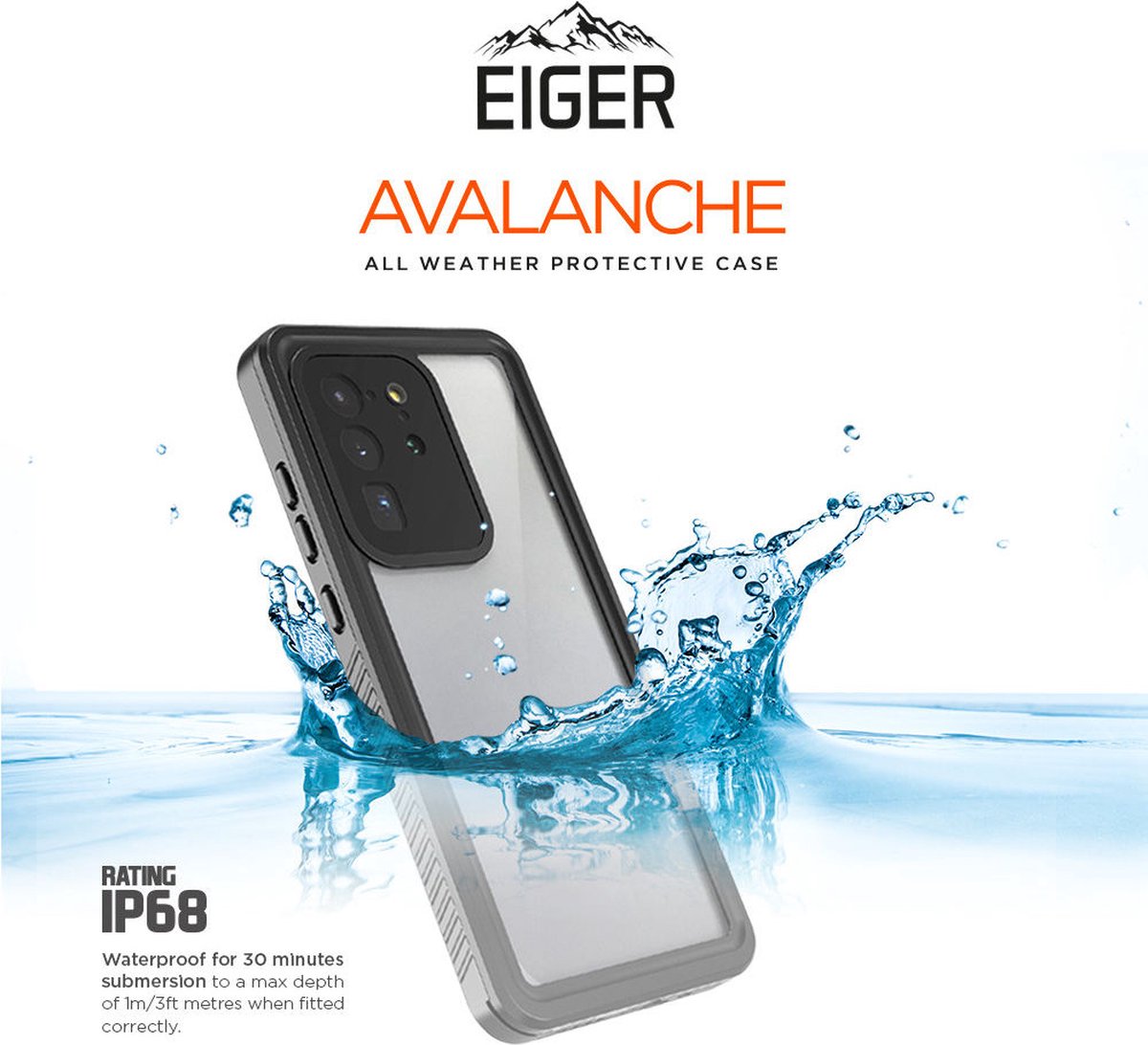 Eiger Avalanche Samsung Galaxy S20 Waterdicht Hoesje Zwart