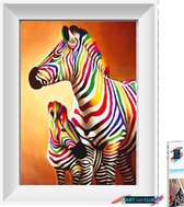 Artstudioclub™  Diamond painting volwassenen 25*30cm  zebra