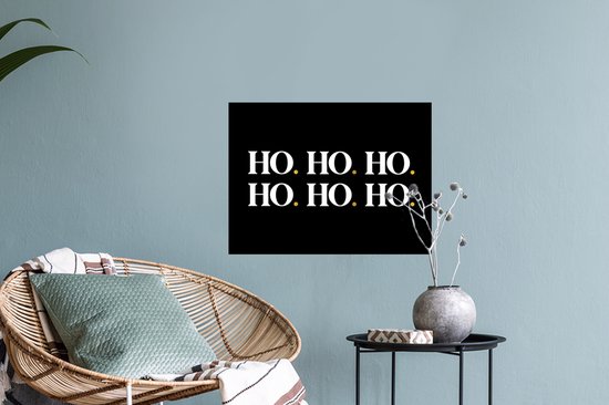 Stickers muraux - Noël - Père Noël - Proverbes - Citations - Ho ho ho ho ho ho - 40x30 cm - Feuille adhésive