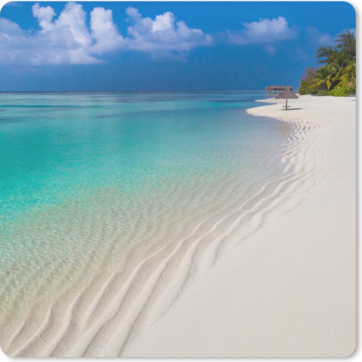 Muismat 20x20 cm - Mousepad Zee - Strand - Zomer - Muismatten