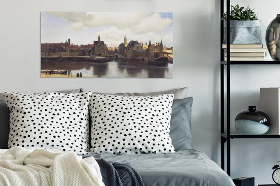 Tableau sur Toile Vue de Delft - Johannes Vermeer - 80x40 cm - Décoration murale