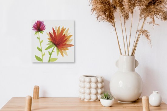 Une toile d'illustration abstraite design floral 20x20 cm - petit - Tirage photo sur toile (Décoration murale salon / chambre)
