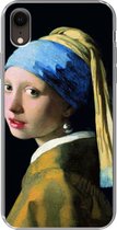 Geschikt voor iPhone XR hoesje - Meisje met de parel - Johannes Vermeer - Siliconen Telefoonhoesje