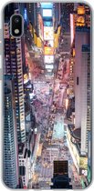 Geschikt voor Samsung Galaxy A10 hoesje - Bovenaanzicht van Times Square in New York - Siliconen Telefoonhoesje