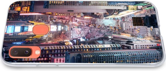 Coque Samsung Galaxy A20e - Vue de dessus de Times Square à New York - Siliconen