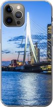 Geschikt voor iPhone 13 Pro hoesje - Rotterdam - Water - Skyline - Siliconen Telefoonhoesje