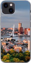 Geschikt voor iPhone 13 mini hoesje - Rotterdam - Skyline - Boom - Siliconen Telefoonhoesje