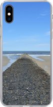Geschikt voor iPhone Xs hoesje - Noordzee - Strand - Water - Siliconen Telefoonhoesje