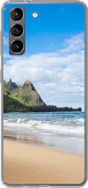 Geschikt voor Samsung Galaxy S21 hoesje - Strand - Tropisch - Hawaii - Siliconen Telefoonhoesje