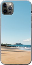 Geschikt voor iPhone 13 Pro Max hoesje - Strand - Zomer - Palmbomen - Siliconen Telefoonhoesje
