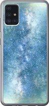 Geschikt voor Samsung Galaxy A52 5G hoesje - Sterren - Hemel - Blauw - Jongens - Meisjes - Kinderen - Siliconen Telefoonhoesje