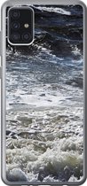 Geschikt voor Samsung Galaxy A52 5G hoesje - Noordzee - Water - Golven - Siliconen Telefoonhoesje