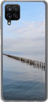 Geschikt voor Samsung Galaxy A12 hoesje - Noordzee - Wolken - Water - Siliconen Telefoonhoesje