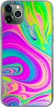 iPhone 11 Pro Max hoesje - Vormen - Kleur - Kunst - Psychedelisch - Siliconen Telefoonhoesje