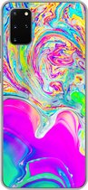 Geschikt voor Samsung Galaxy S20 Plus hoesje - Kunst - Kleuren - Psychedelisch - Siliconen Telefoonhoesje