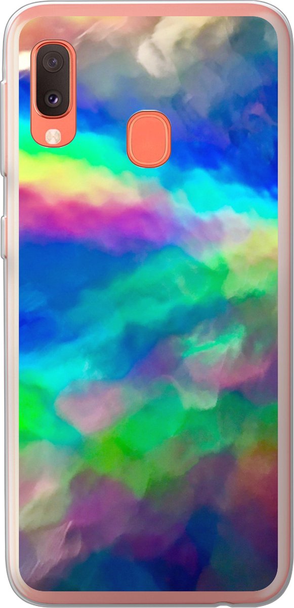Telefoonhoesje Geschikt voor Samsung Galaxy A20e hoesje - Waterverf - Kunst - Psychedelisch - Siliconen Telefoonhoesje Telefoonhoesje