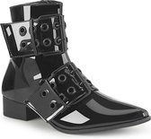 DemoniaCult - WARLOCK-55 Enkellaars - US 12 - 45 Shoes - Zwart