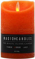 Magic Flame Stompkaars Led 7,5 X 12,5 Cm Wax Oranje