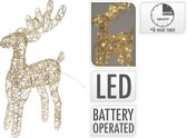 Rendier 50 LED 50 cm goud parels
