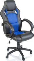 Sierra Gaming Stoel - Bureaustoel - Vaste Armleuningen - Stoel Met Hoofdleuning - Game Stoel - Blauw