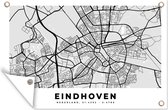 Tuindecoratie Kaart - Eindhoven - Nederland - 60x40 cm - Tuinposter - Tuindoek - Buitenposter