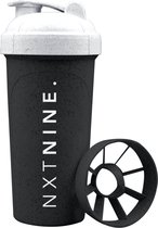 NXT NINE ECO-FRIENDLY SHAKER BOTTLE | BLACK - WHITE