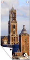 Tuinposter Domtoren - Nederland - Utrecht - 30x60 cm - Tuindoek - Buitenposter