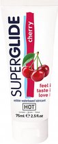 HOT Superglide edible lubricant waterbased - cherry - 75 ml - Lubricants
