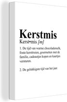 Tableau sur toile Définition de Noël - Citations - Proverbes - Noël - Dictionnaire - 90x120 cm - Décoration murale