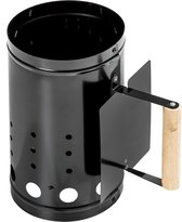 Brikettenstarter - Barbecue - Charcoal Starter - Snelstarter - Houtskoolbarbecue - BBQ Accessoires - 27x16cm - Zwart