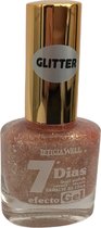 Leticia Well - Nagellak -  Licht Roze Transparant met glitters - 1 flesje met 13 ml inhoud - Nummer 214