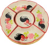 Schalen - Haan - Keramiek - wit - 28x28x8 cm - Thailand - Sawa Hasa - Fairtrade