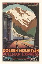 Pocket Sized - Found Image Press Journals- Vintage Journal Swiss Trains Travel Poster