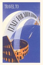 Pocket Sized - Found Image Press Journals- Vintage Journal Coliseum Travel Poster