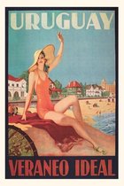 Pocket Sized - Found Image Press Journals- Vintage Journal Uruguay Travel Poster